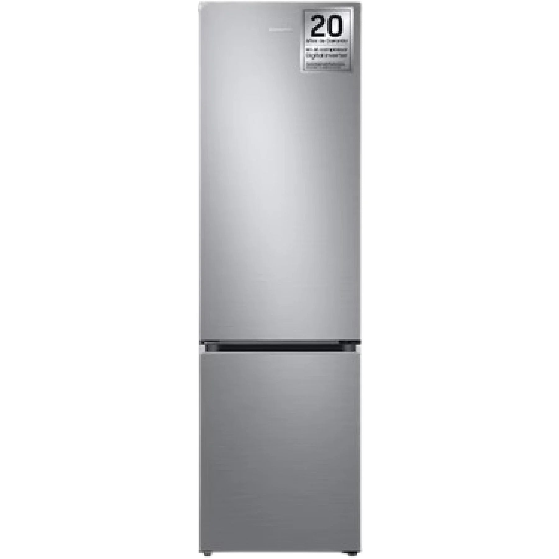 Samsung RB38C705CS9/EF combi refrigerator in inox with All Around Cooling, 203 cm tall and 390 l capacity.